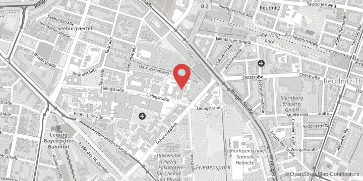 die Karte zeigt folgenden Standort: Carl-Ludwig-Institut für Physiologie, Liebigstraße 27, 04103 Leipzig